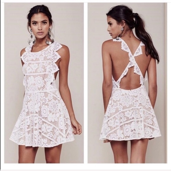 NWT For Love & Lemons Gianna Apron Dress - Picture 1 of 5